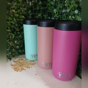 Yeti 12oz Colster Slim CanTeal,  Rose & Fusha (Lot of 3 ) Insulted Cooler Cup